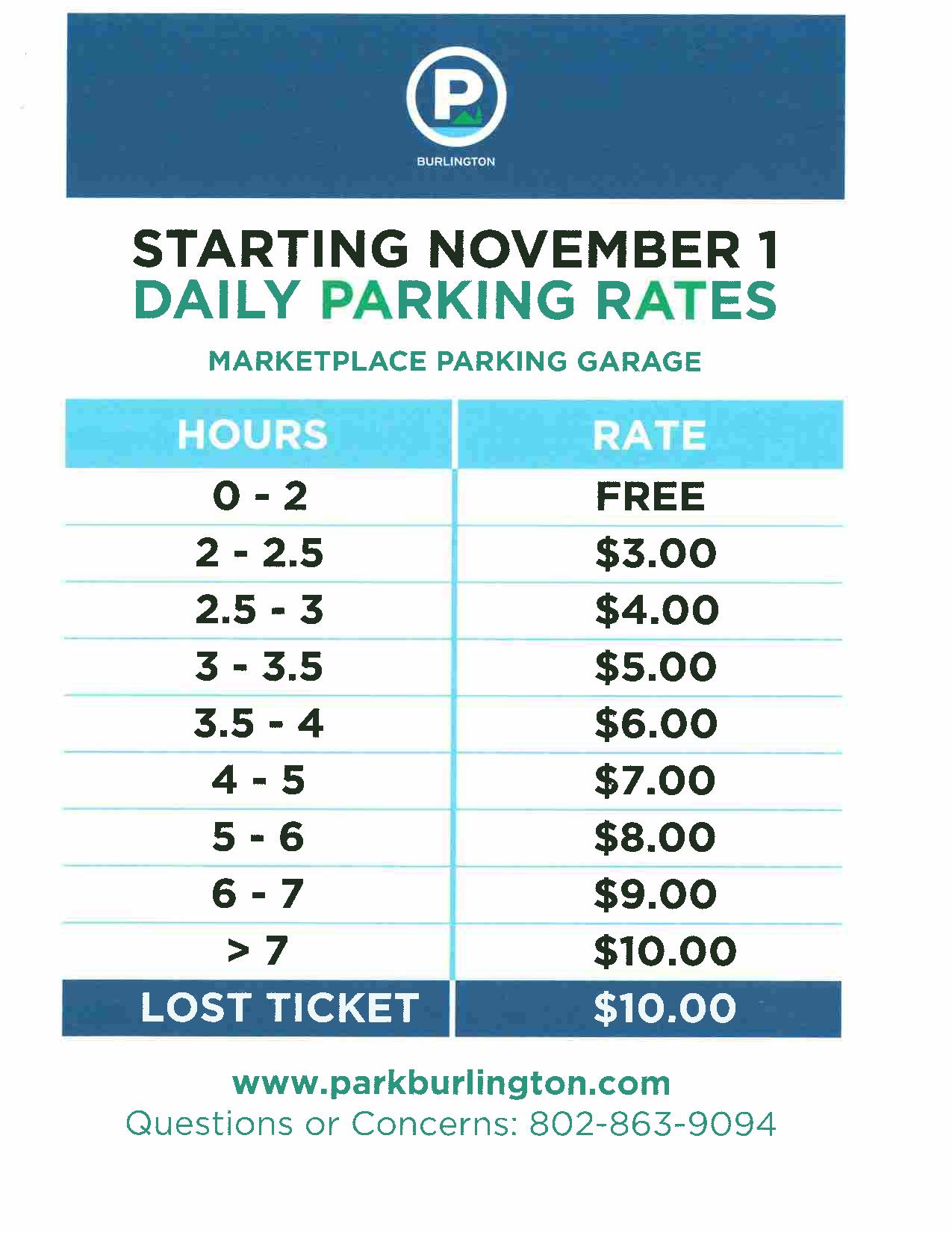 Downtown Burlington, VT Parking Meter Rates & Monthly Leases